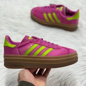 Adidas Gazelle Bold Slime Fuchsia Womens JI2705 NEW Multi Sz